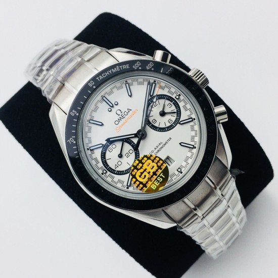 Omega - Speedmaster Moonwatch Chronograph 44MM SS/SS White Dial GBF A7750
