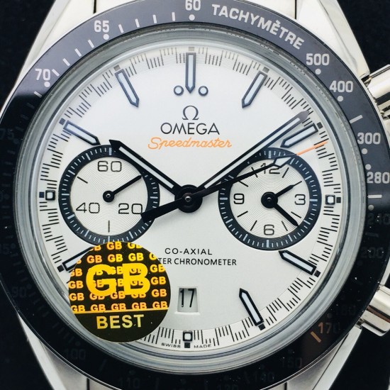 Omega - Speedmaster Moonwatch Chronograph 44MM SS/SS White Dial GBF A7750
