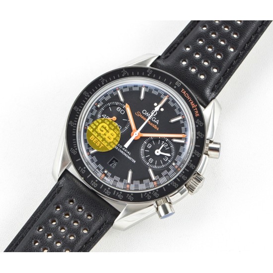 Omega - Speedmaster Moonwatch Chronograph 44MM SS/LE Black/Orange GBF A7750