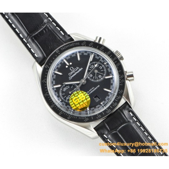 Omega - Speedmaster Moonwatch Chronograph 44MM SS/LE Black Dial GBF A7750
