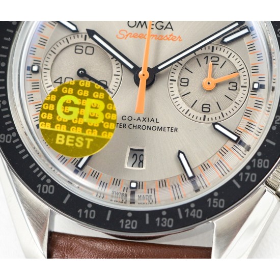 Omega - Speedmaster Moonwatch Chronograph 44MM SS/LE Grey/Orange GBF A7750