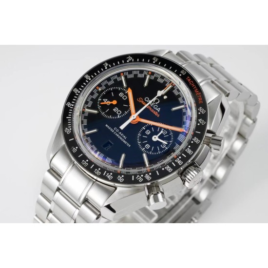 Omega - Speedmaster Moonwatch Chronograph 44MM SS/SS Blue/Org JHF A7750