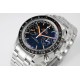 Omega - Speedmaster Moonwatch Chronograph 44MM SS/SS Blue/Org JHF A7750