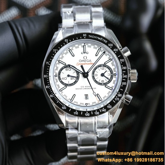 Omega - Speedmaster Moonwatch Chronograph 44MM SS/SS White Dial BTF A7750
