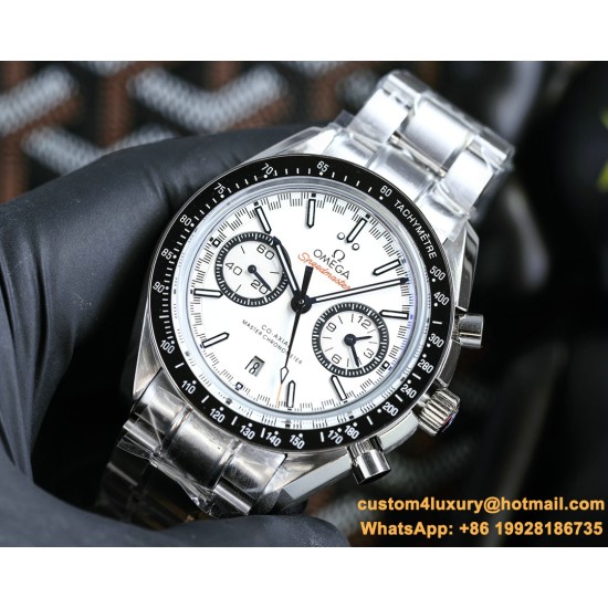 Omega - Speedmaster Moonwatch Chronograph 44MM SS/SS White Dial BTF A7750