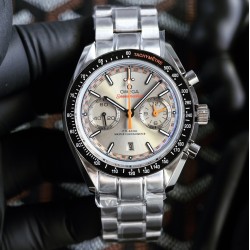 Omega - Speedmaster Moonwatch Chronograph 44MM SS/SS Grey/Org BTF A7750