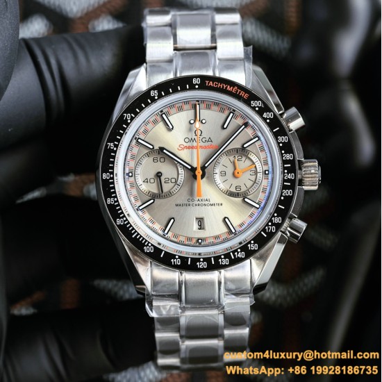 Omega - Speedmaster Moonwatch Chronograph 44MM SS/SS Grey/Org BTF A7750