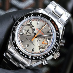 Omega - Speedmaster Moonwatch Chronograph 44MM SS/SS Grey/Org BTF A7750