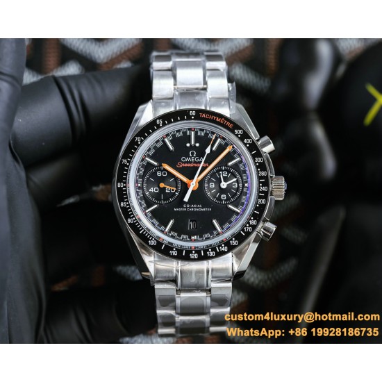 Omega - Speedmaster Moonwatch Chronograph 44MM SS/SS Grey/Org BTF A7750