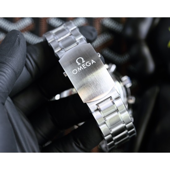 Omega - Speedmaster Moonwatch Chronograph 44MM SS/SS Black Dial BTF A7750