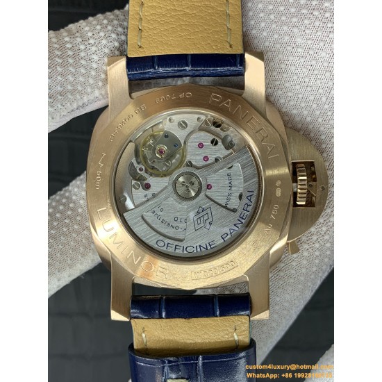 PANERAI-PAM1112 Lum. Marina 44mm YG/LE Blue Dial VSF P9010