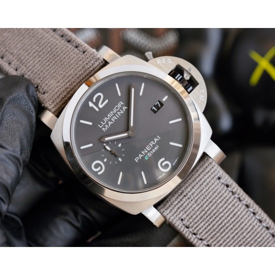 PANERAI - PAM1356 Luminor 44mm Grey Dial SS/NY V7F A9010