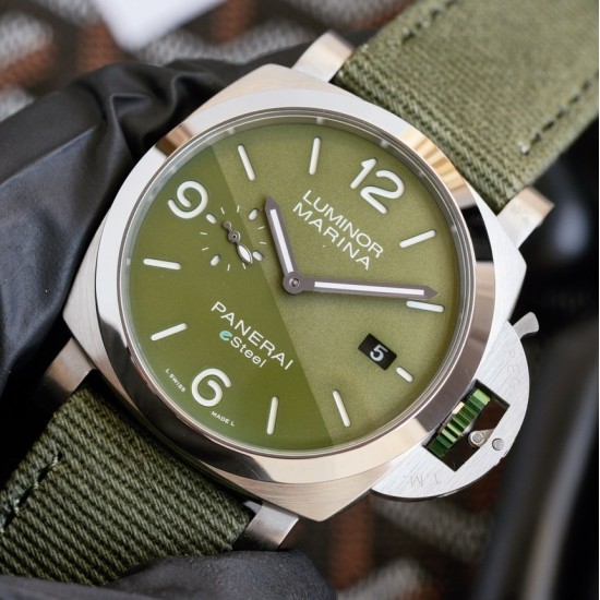PANERAI - PAM1356 Luminor 44mm Green Dial SS/NY V7F A9010