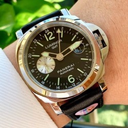 PANERAI - Luminor GMT PAM088 44mm SS/LE Black/Stk V7F A7750