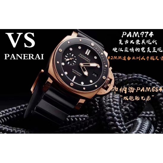 PANERAI - Submersible PAM974 42mm RG/LE Black Dial VSF OP XXXIV