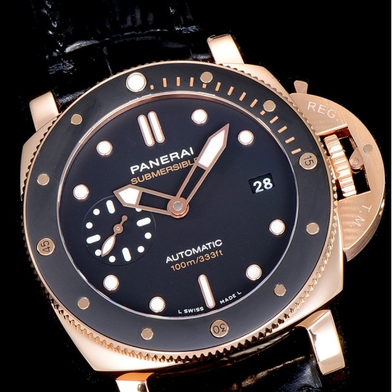PANERAI - Submersible PAM974 42mm RG/LE Black Dial VSF OP XXXIV