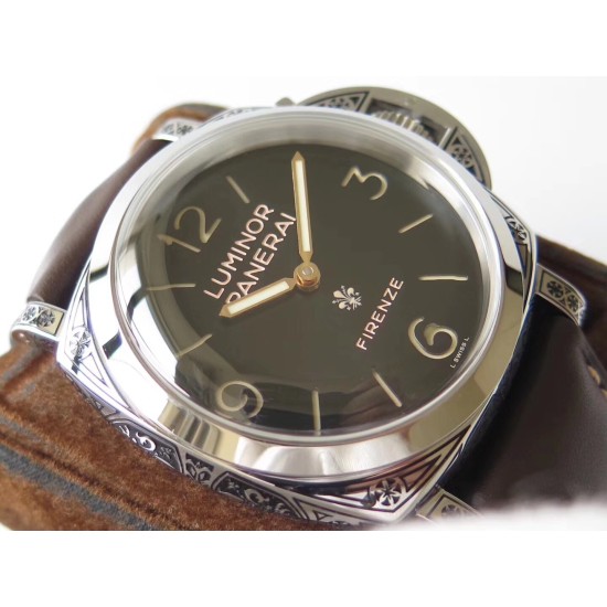 PANERAI - PAM972 Luminor Firenze RARE Anthracite 47mm Grey Dial SS/LE V9F A3000