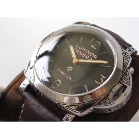 PANERAI - PAM972 Luminor Firenze RARE Anthracite 47mm Grey Dial SS/LE V9F A3000