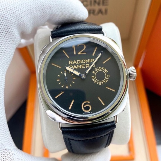 PANERAI - Radiomir 8 Days Men's 45mm SS/LE Black Dial King A2555