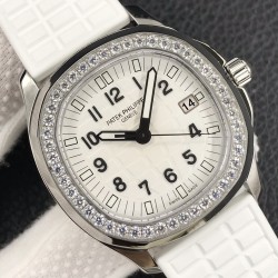 Patek Philippe - Aquanaut Lady 5067 35.6mm Dia SS/RU White Dial PPF Quartz