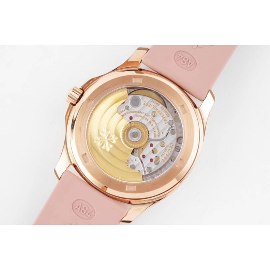 Patek Philippe - Aquanaut Ladies 35.6mm Dia RG/RU Pink Dial PPF A324