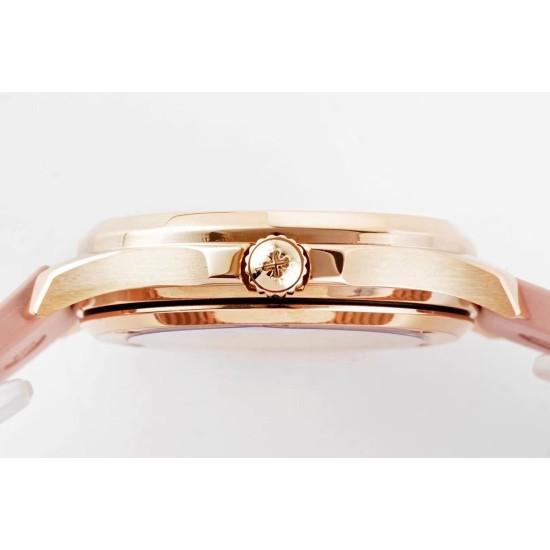 Patek Philippe - Aquanaut Ladies 35.6mm Dia RG/RU Pink Dial PPF A324