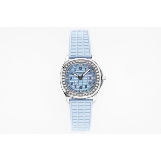 Patek Philippe - Aquanaut Ladies 35.6mm Dia RG/RU Ice Blue Dial PPF A324