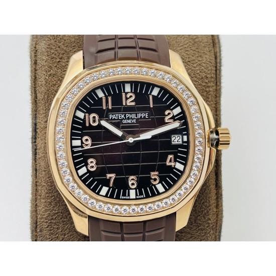 Patek Philippe - Aquanaut Ref.5167 40mm Diamonds RG/RU Black PPF 1:1 MY9015 Mod