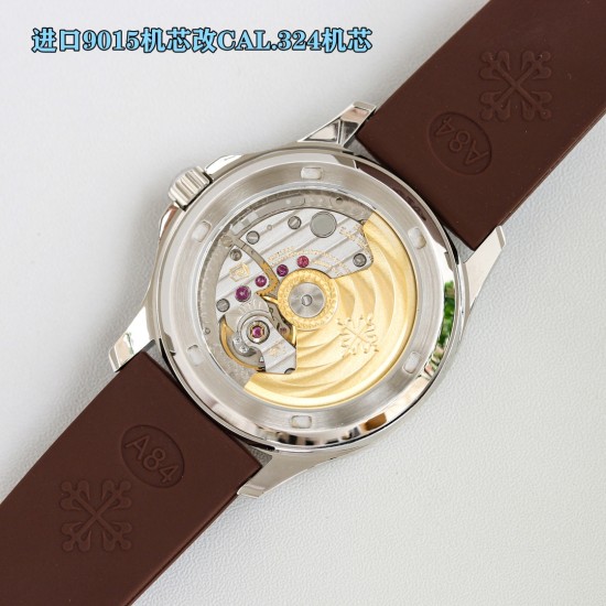 Patek Philippe - Aquanaut Ladies 35.6mm Full Diamond SS/RU Black TWF A324