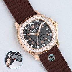 Patek Philippe - Aquanaut Ladies 35.6mm Full Diamond RG/RU Black TWF A324