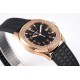 Patek Philippe - Aquanaut Lady 5067A Transparent Diamonds 35.6mm RG/RU Black Dial PPF Quartz