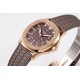 Patek Philippe - Aquanaut Lady 5067A Transparent Diamonds 35.6mm RG/RU Brown Dial PPF Quartz