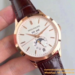 Patek Philippe - Annual Cal. Moonphase Ref.5396 38mm RG/LE Wht/Stk KMF A324