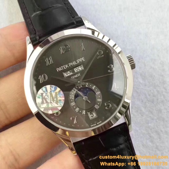 Patek Philippe - Annual Cal. Moonphase Ref.5396 38mm SS/LE Black/Num KMF A324