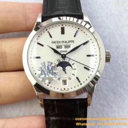 Patek Philippe - Annual Cal. Moonphase Ref.5396 38mm SS/LE White/Stk KMF A324