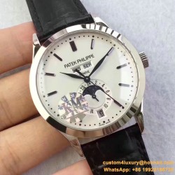 Patek Philippe - Annual Cal. Moonphase Ref.5396 38mm SS/LE White/Stk KMF A324