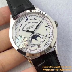 Patek Philippe - Annual Calendar Moonphase 5396 38.5mm SS/LE White Dial KMF A324