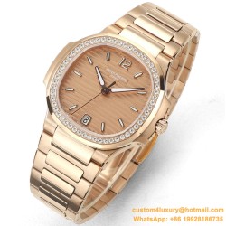 Patek Philippe - Nautilus 7118 35mm Dia RG/RG Rose Gold Dial MSF A324