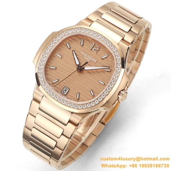Patek Philippe - Nautilus 7118 35mm Dia RG/RG Rose Gold Dial MSF A324