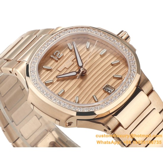 Patek Philippe - Nautilus 7118 35mm Dia RG/RG Rose Gold Dial MSF A324
