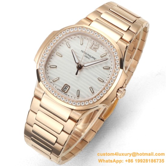 Patek Philippe - Nautilus 7118 35mm Dia RG/RG White Dial MSF A324