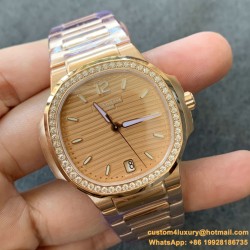 Patek Philippe - Nautilus 7118 35mm Dia RG/RG Rose Gold Dial MSF A324