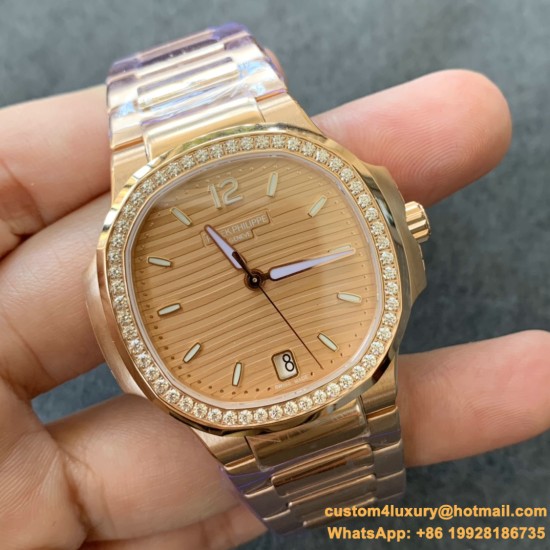 Patek Philippe - Nautilus 7118 35mm Dia RG/RG Rose Gold Dial MSF A324