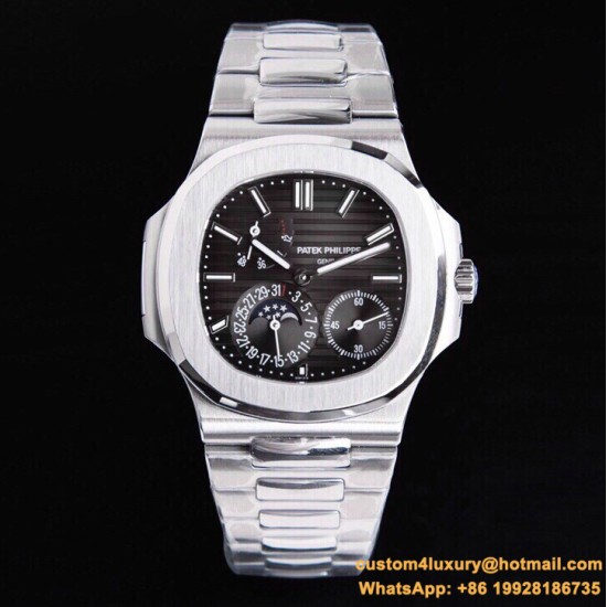 Patek Philippe - Nautilus 40mm 5712 SS/SS Black/Stk GRF A240