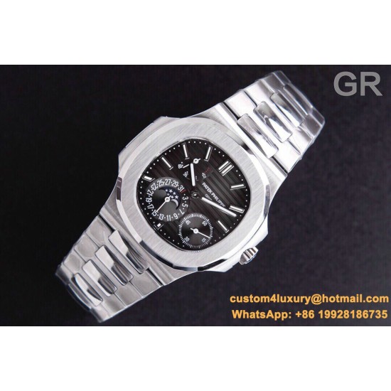Patek Philippe - Nautilus 40mm 5712 SS/SS Black/Stk GRF A240