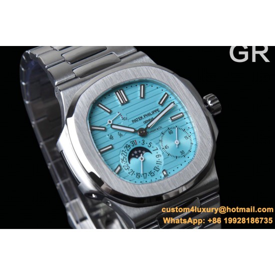 Patek Philippe - Nautilus 40mm 5712 SS/SS Ice Blue/Stk GRF A240