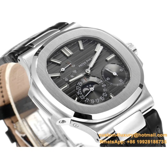 Patek Philippe - Nautilus 40mm 5712 SS/LE Black/Stk GRF A240