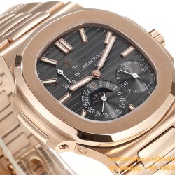 Patek Philippe - Nautilus 40mm 5712 RG/RG Black/Stk GRF A240