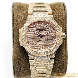 Patek Philippe - Nautilus 7118 35mm Full Diamonds YG/YG Diamonds Dial GRF A324
