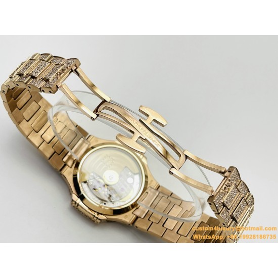 Patek Philippe - Nautilus 7118 35mm Full Diamonds YG/YG Diamonds Dial GRF A324